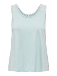 ONLY Top w kolorze błękitnym rozmiar: XL. Niebieskie topy damskie Only, xl, bez wzorów, bez kołnierzyka. Za 61.46 zł.