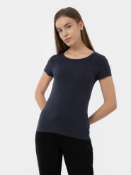 4F T-shirt regular gładki damski XXL. Czerwone t-shirty damskie 4f, xxl, bez wzorów, z bawełny, bez kołnierzyka. W wyprzedaży za 39.99 zł.