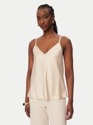 Rinascimento Top CFC0127685003 Beżowy Regular Fit. Brązowe topy damskie RINASCIMENTO, l, bez wzorów, z syntetyku, bez kołnierzyka. Za 229.99 zł.