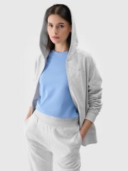 4F Bluza dresowa rozpinana z kapturem damska - szara XXL. Szare bluzy z kapturem damskie 4f, xs, z bawełny. Za 159.99 zł.