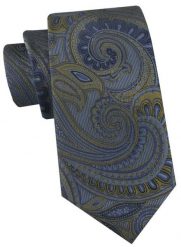 Krawat Męski - Angelo di Monti - Duży Wzór, Odcienie Niebieskiego. Niebieskie krawaty i muchy męskie Angelo di Monti, bez wzorów, z tkaniny, eleganckie. Za 45.00 zł.