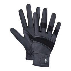 Skórzane rękawiczki jeździeckie ELT Magnetize Winter. Czarne rękawiczki dziecięce ELT, ze skóry, bez ramiączek. Za 143.00 zł.