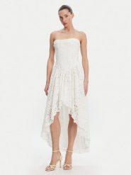 BARDOT Sukienka koktajlowa Felicidad Strapless 59843DB Biały Regular Fit. Białe sukienki damskie BARDOT, bez wzorów, z bawełny, wizytowe, bez kołnierzyka, bez ramiączek. Za 609.99 zł.