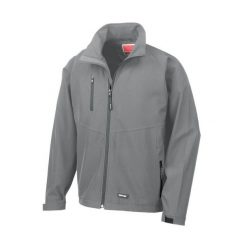 Oddychająca, Wiatroodporna Kurtka Męska Z 2 Warstwami Podstawy Softshell. Czarne kurtki męskie RESULT, m, bez wzorów, z softshellu, bez kaptura. Za 146.99 zł.