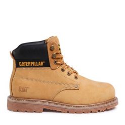 Trapery CAT Footwear. Żółte buty zimowe męskie CAT Footwear, bez zapięcia. Za 489.99 zł.
