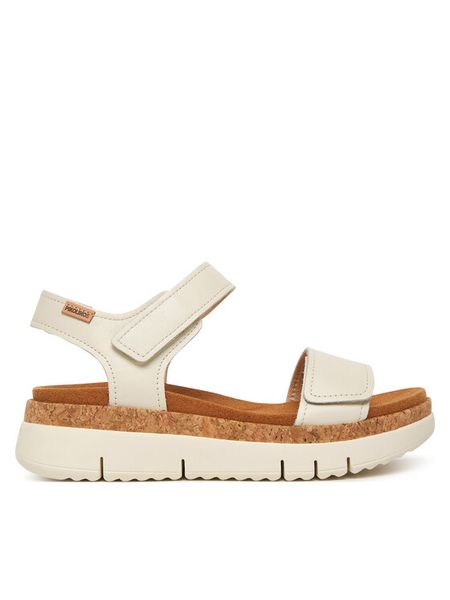 Pikolinos Sandały Palma W4N-0940 Biały. Białe sandały damskie Pikolinos, bez wzorów, ze skóry, bez obcasa, na płaskiej podeszwie. Za 559.99 zł.