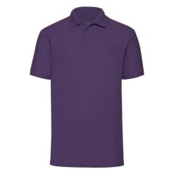 Męska Koszulka Polo 65/35. Fioletowe koszulki polo męskie Fruit of the Loom, l, bez wzorów, bez ramiączek. Za 54.99 zł.