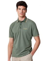 CASAMODA Koszulka polo w kolorze zielonym rozmiar: L. Zielone koszulki polo męskie CASAMODA, l, bez wzorów, bez ramiączek. Za 113.90 zł.
