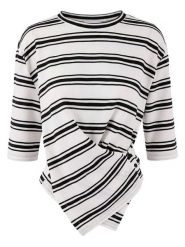 Trendyol Bluzka w kolorze kremowo-czarnym rozmiar: L. Brązowe bluzki damskie Trendyol, l, bez wzorów, bez kołnierzyka, bez ramiączek. Za 73.99 zł.