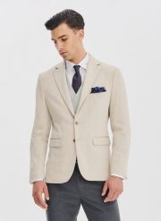 PAKO LORENTE - Dzianinowa marynarka w kratkę. Brązowe marynarki męskie Pako Lorente, bez wzorów, z dzianiny. Za 449.99 zł.