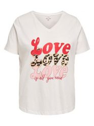 ONLY Carmakoma Koszulka w kolorze białym rozmiar: XL-54. Białe bluzki damskie Only Carmakoma, xl, bez wzorów, z bawełny, bez kołnierzyka. Za 59.95 zł.