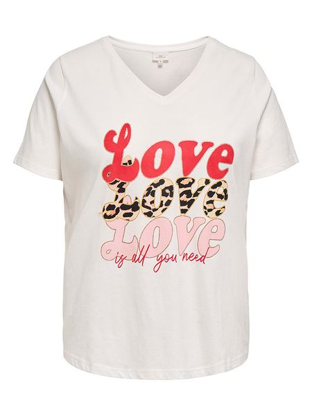 ONLY Carmakoma Koszulka w kolorze białym rozmiar: XL-54. Białe bluzki damskie Only Carmakoma, xl, bez wzorów, z bawełny, bez kołnierzyka. Za 55.95 zł.