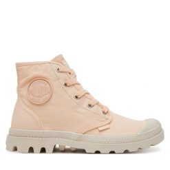 Trapery Palladium. Brązowe trapery damskie Palladium, bez obcasa. Za 219.99 zł.