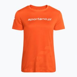 Koszulka do biegania damska Sportano Active Women. Brązowe bluzki sportowe damskie SPORTANO, l, z elastanu, bez kołnierzyka, bez ramiączek. Za 39.99 zł.