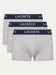 Lacoste Komplet bokserek 5H1300 Szary. Szare bokserki męskie Lacoste, bez wzorów, z bawełny. Za 179.99 zł.