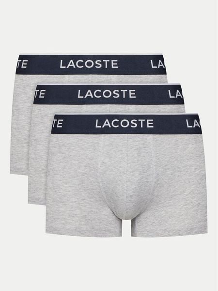 Lacoste Komplet bokserek 5H1300 Szary. Szare bokserki męskie Lacoste, bez wzorów, z bawełny. Za 179.99 zł.