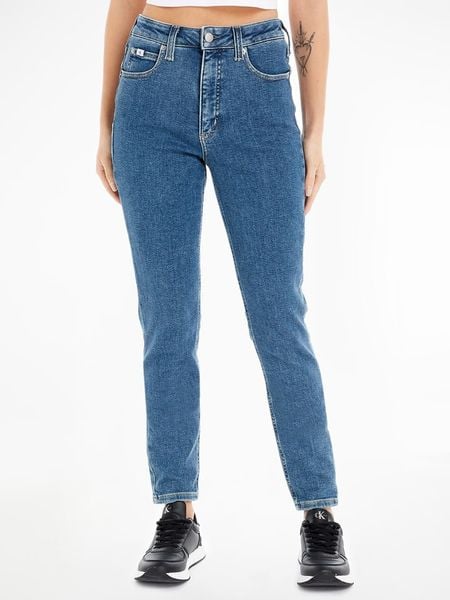CALVIN KLEIN JEANS Dżinsy - Skinny fit - w kolorze niebieskim rozmiar: W31/L34. Niebieskie jeansy damskie Calvin Klein Jeans, z podwyższonym stanem. Za 178.79 zł.