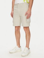Karl Kani Szorty materiałowe Retro Washed 60100045 Biały Regular Fit. Białe szorty męskie Karl Kani, bez wzorów, z bawełny, retro. Za 149.99 zł.