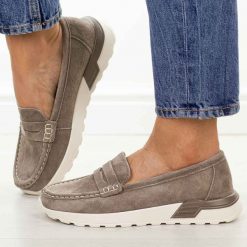 Taupe skórzane mokasyny damskie Filippo Dp7528/26. Mokasyny damskie Filippo, z jeansu. Za 219.00 zł.