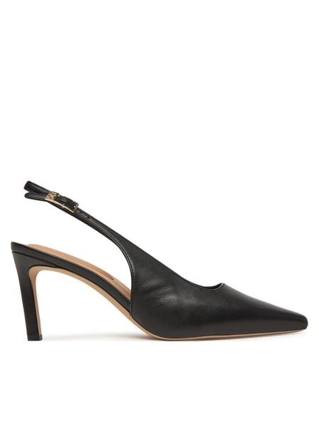 Tommy Hilfiger Szpilki Squared Toe FW0FW08636 Czarny. Czarne szpilki Tommy Hilfiger, bez wzorów, ze skóry, bez obcasa. Za 429.99 zł.