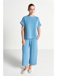 Rich & Royal Koszulka w kolorze błękitnym rozmiar: L. Niebieskie bluzki damskie Rich & Royal, l, bez wzorów, bez kołnierzyka, bez ramiączek. Za 129.95 zł.