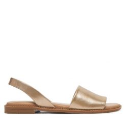 Sandały Lasocki. Żółte sandały damskie Lasocki, bez wzorów, bez obcasa, na płaskiej podeszwie. Za 139.99 zł.