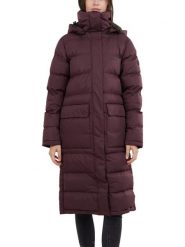 Płaszcz Zimowy Damski Fundango Sabina. Fioletowe płaszcze damskie Fundango, na zimę, m, bez wzorów, z materiału, eleganckie. Za 499.00 zł.