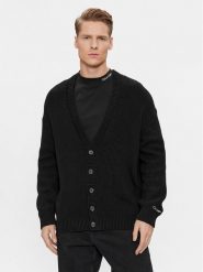 Calvin Klein Jeans Kardigan J30J325066 Czarny Regular Fit. Czarne kardigany męskie Calvin Klein Jeans, m, bez wzorów, z bawełny, bez kołnierzyka. Za 299.99 zł.