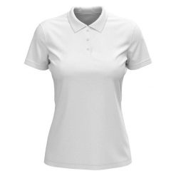 Damska Koszulka Polo Lux. Białe bluzki damskie Stedman, bez wzorów, bez kołnierzyka, bez ramiączek. Za 69.99 zł.