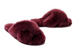 EMU AUSTRALIA W11573 merlot, kapcie damskie. Czerwone kapcie damskie Emu Australia, ze skóry. Za 319.90 zł.
