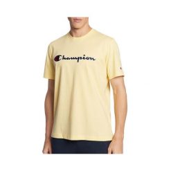 Koszulka T-shirt Champion CREWNECK. Żółte t-shirty męskie CHAMPION, s, bez wzorów, z bawełny, bez kołnierzyka. Za 154.00 zł.