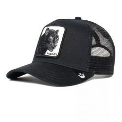 Czapka z daszkiem Goorin Bros. The Panther Trucker - 101-0381-BLK. Czarne czapki męskie Goorin Bros, bez wzorów, sportowe. Za 168.00 zł.