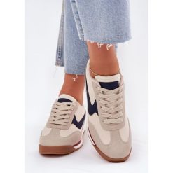 EVento Buty Sportowe Sneakersy Damskie Beżowe beżowy. Brązowe buty sportowe na co dzień damskie bez wzorów, ze skóry, trekkingowe. Za 151.72 zł.