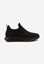 Czarne Wsuwane Buty Sportowe z Elastyczną Cholewką w Skarpetkowym Stylu Kalilena. Czarne buty fitness męskie Born2be, z jeansu, bez zapięcia, na fitness i siłownię. Za 59.99 zł.
