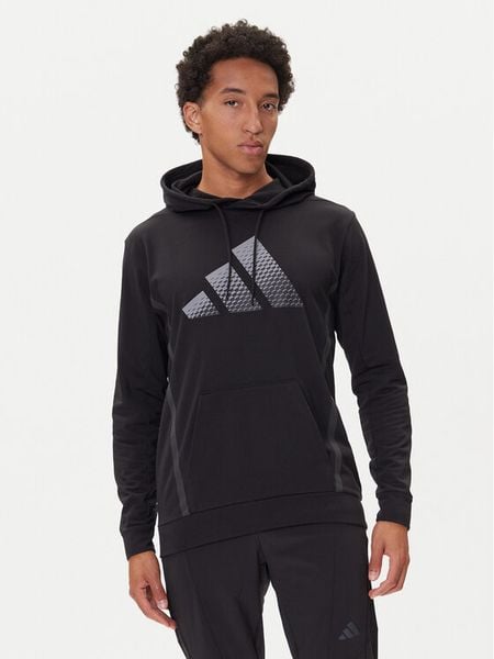 Adidas Bluza Game & Go Training Big Logo JM3050 Czarny Regular Fit. Czarne bluzy bez kaptura męskie Adidas, m, z syntetyku. Za 229.99 zł.