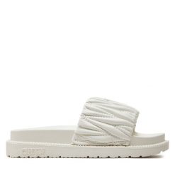 Klapki Big Star Shoes. Białe klapki damskie BIG STAR SHOES, bez wzorów, bez obcasa. Za 119.99 zł.