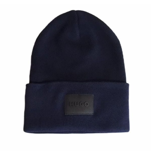 Czapka zimowa Hugo Boss Xevon Beanie Granatowa - 50551508-693. Niebieskie czapki zimowe damskie Boss. Za 240.35 zł.