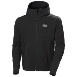 Kurtka wodoodporna z kapturem Helly Hansen Blaze Softshell. Czarne kurtki męskie Helly Hansen, l, bez wzorów, z elastanu, z kapturem. Za 755.00 zł.