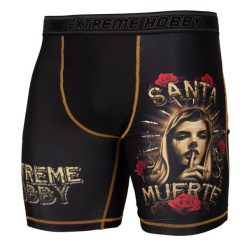 Spodenki Vale Tudo do MMA męskie EXTREME HOBBY SANTA MUERTE. Czarne szorty męskie EXTREME HOBBY, z elastanu, bez kołnierzyka. Za 179.00 zł.