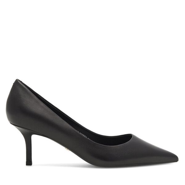 Czółenka GINO ROSSI. Czarne czółenka damskie Gino Rossi, bez wzorów, bez obcasa, na szpilce. Za 299.99 zł.