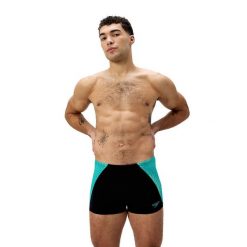 Kąpielówki męskie spodenki kąpielowe Speedo Endurance Max Splice. Czarne kąpielówki męskie Speedo, m, bez wzorów, z materiału, na fitness i siłownię. Za 181.98 zł.