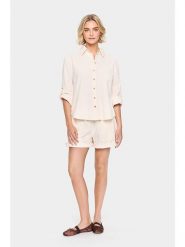 SAINT TROPEZ Koszula w kolorze kremowym rozmiar: L. Brązowe koszule damskie Saint Tropez, l, bez wzorów, z bawełny, bez kołnierzyka, bez ramiączek. Za 104.95 zł.