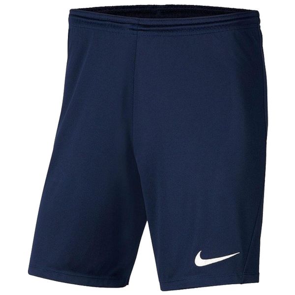 Spodenki sportowe męskie Nike Park III Shorts. Niebieskie szorty męskie Nike, l, z materiału, do piłki nożnej. Za 62.99 zł.