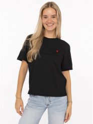 Zwillingsherz Koszulka w kolorze czarnym rozmiar: L. Czarne bluzki damskie Zwillingsherz, l, bez wzorów, z bawełny, bez kołnierzyka. Za 82.99 zł.