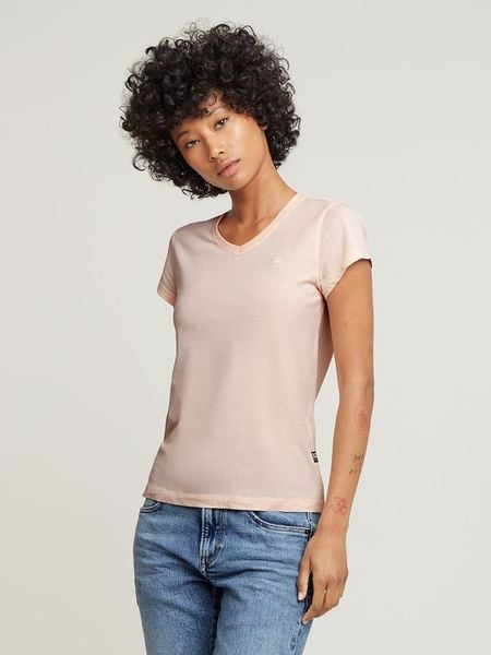 G-Star Koszulka w kolorze jasnoróżowym rozmiar: L. Różowe bluzki damskie G-Star, l, bez wzorów, z bawełny, retro, bez kołnierzyka, bez ramiączek. Za 69.75 zł.