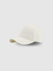 4F Czapka z daszkiem snapback uniseks - biała L/XL (60cm). Białe czapki z daszkiem damskie 4f, bez wzorów, z bawełny. Za 59.99 zł.