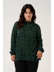 Kaffe Bluzka w kolorze czarno-ciemnozielonym rozmiar: 52. Zielone bluzki damskie Kaffe, bez wzorów, z wiskozy, bez kołnierzyka, bez ramiączek. Za 86.99 zł.