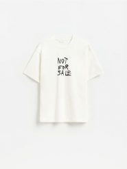 T-shirt Basquiat - złamana biel. T-shirty męskie Reserved, l, bez wzorów, z bawełny, bez kołnierzyka. Za 79.99 zł.