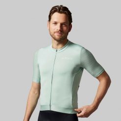 Intermediate Koszulka rowerowa szosowa męska krótki rękaw. Zielone t-shirty sportowe męskie ACELERA, l, z materiału, bez ramiączek, rowerowe. Za 239.99 zł.