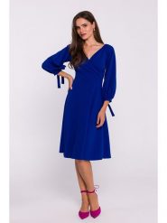 Stylove Sukienka w kolorze granatowym rozmiar: XXL. Niebieskie sukienki damskie Stylove, xxl, bez wzorów, bez kołnierzyka, bez ramiączek, midi. Za 246.53 zł.